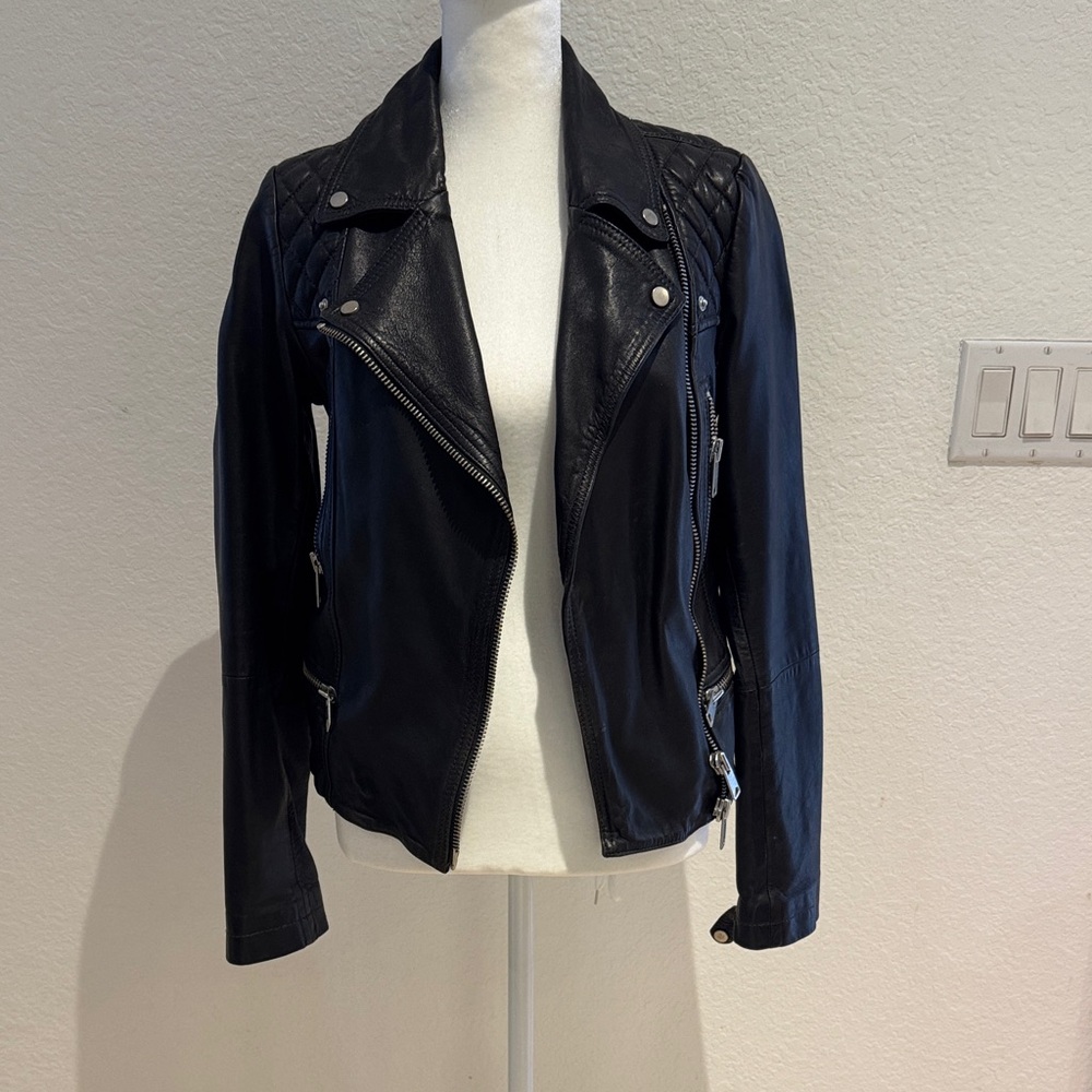 All Saints Black Leather Jacket